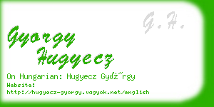 gyorgy hugyecz business card